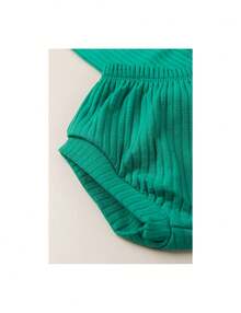 Green Dinosaur Baby Boy Short Bodysuit Set - 薄荷綠 - 查看 2