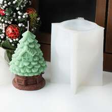 Khuôn nến cây thông Noel hình ông già Noel bằng silicon lỏng 3D DIY Nhà người tuyết Người đàn ông bánh gừng Khuôn cây thông Noel cho nến Làm đất sét nhựa thạch cao, Đồ trang trí nhà Trang trí tiệc - trắng - Xem 5