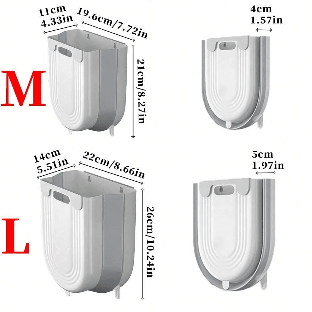Hanging Folding Mini Trash Can, For Door, WallMounted Food