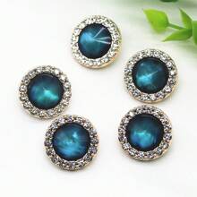 5 adet Yapay Elmas Dekor Düğmesi - Bej - Görünüm 10