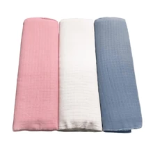 Fabric Roll 10 Meters Double Checkered Diaper - 160g/M2 100% Cotton Baby And Crafts - trắng - Xem 2