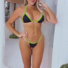 Marquinha Bikini Promotion - Black and Green - View 3