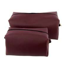 Spacious Unisex Toiletry Bag Holder Travel Objects And Makeup Tools - Màu Đỏ Sâu - Xem 2