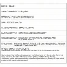 Coach West Backpack In Signature Canvas Men's Large Shoulder Bag Charcoal Black 2736 QBAF4 - Black - View 8