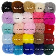 8cm Fluffy Pompon Ball Fluffy Pompom Large Multicolor Plush Pom Pom DIY For Crafts Garland Decorative Keyrings Garments Decor 4pcs/Bag