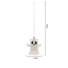 1pc Handmade Crochet Mini Cute Ghost Ornament, Halloween Style Hanging Decor For Door Handle, Car Rear View Mirror,Home Decor ,Room Decor,Wall Decor - Multicolor - View 10