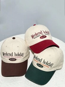 1pc Holiday Letter Design Outdoor Fashion Baseball Cap