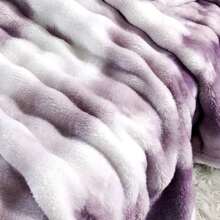 1pc New Style Printed Patchwork Plush Fleece Blanket, Soft Flannel (Polyester Fiber), Suitable For Warm Travel Home All Season