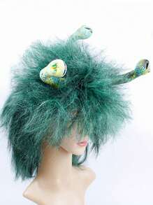 Halloween Cosplay Snake Female Wig Head Set Medusa Stage Show Props Animation Character Dress Up - Green - View 4