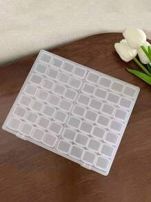 Scatola per l' archiviazione di accessori per unghie, scatola portagioie, scatola in plastica trasparente rimovibile con 28/56 scomparti, scatola per la conservazione di piccole parti, scatola portagioielli antiossidata, scatola organizer da tavolo, vassoio portatile multifunzione a più scomparti, scatola portagioielli in plexiglas trasparente antiossidata per l' organizzazione di gioielli, perline, orecchini, collane, manicure, accessori per il fai-da-te, borsetta, trousse, organizer per il trucco