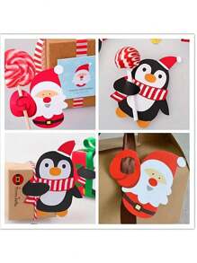 50pcs Christmas Lollipop Paper Cards, Santa Claus DIY Decorative Card Paper, Christmas, Thanksgiving, New Year Party Decoration, Gift Packaging, Party Favors, Festive Atmosphere Supplies, Outdoor Garden Decor,Christmas