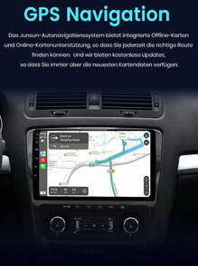 Junsun Android 12 Car Radio Stereo For Skoda Octavia 2008 2009 2010 2011 2012 2013 Built-In CP Android Auto 10 Inch Touch Screen 2GB RAM 64GB ROM With GPS Navigation DSP