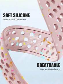 透气运动表带,兼容 38mm、40mm、41mm、42mm、44mm、45mm、49mm 表盘,男女通用,塑料软硅胶材质,彩色圆点孔设计,兼容 Series 11、10、9、8、7、6、5、4、3、2、1、SE、Ultra、3、2、1。 - 粉色 - 查看 4