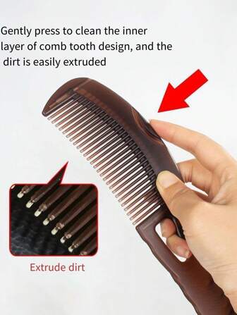 1pc Anti-Dandruff Massage Comb, Multi-Function Energy Comb, Hollow Tooth Hair Brush For Scalp Massage/Dandruff Removal/Oil Reduction, Suitable For Women And Men, Energy Massage Brush, Grooming Comb For Healthier Scalp And Better Hair Quality,Hair Clips,Hair Accessories