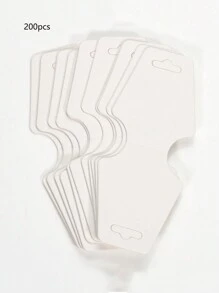25/50/100/200pcs Jewelry Cards Packaging Paper For Necklace Bracelet Hair Accessories - White - View 12