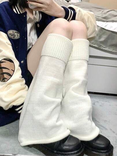 Calentadores de piernas estilo Kawaii, Y2K, Harajuku para niñas y mujeres, accesorios góticos Lolita, para otoño/invierno