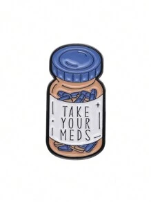 1/5 piezas de broche de esmalte creativo con forma de botella de medicina, insignia de estrella personalizada, regalo de dibujos animados de salud mental, para amigo, médico, enfermera, decoración de solapa, accesorios de vestir, alfiler para ropa, bolso, dije, mochila para la escuela