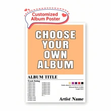 1PC Custom Album Poster | Minimalist Album Cover Poster , Music Print , Personalized Custom Canvas Painting Album Print Wall Art ,Gift For Her ,Gift For Him , Frameless Canvas - Multicolor - View 2