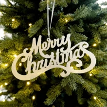 1pc Novo Criativo Acrílico Em Branco Placa De Natal, Decoração De Carta De Natal Para Árvore De Natal, Decoração De Feriado, Natal - Multicolorido - Ver 9