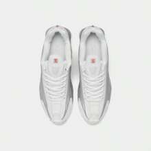 Women's Nike Shox R4 Casual Shoes - AR3565-101/Trắng/Trắng/Bạc kim loại/Cam tối đa - Xem 6