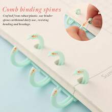 10Pcs Plastic Binding Combs 30 Rings Spiral Binding Coils Comb Binding Spines Assorted Colored Binder Combs Easy Edit Spines For Notebooks Calendar Documents Making - Multicolor - View 2
