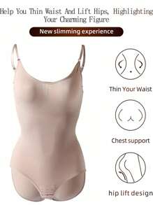 Shapewear de una pieza para mujer para levantar las caderas, levantador de barriga, realce del busto, shapewear de corsé de alta elasticidad y piel amigable, faja reductora de postparto