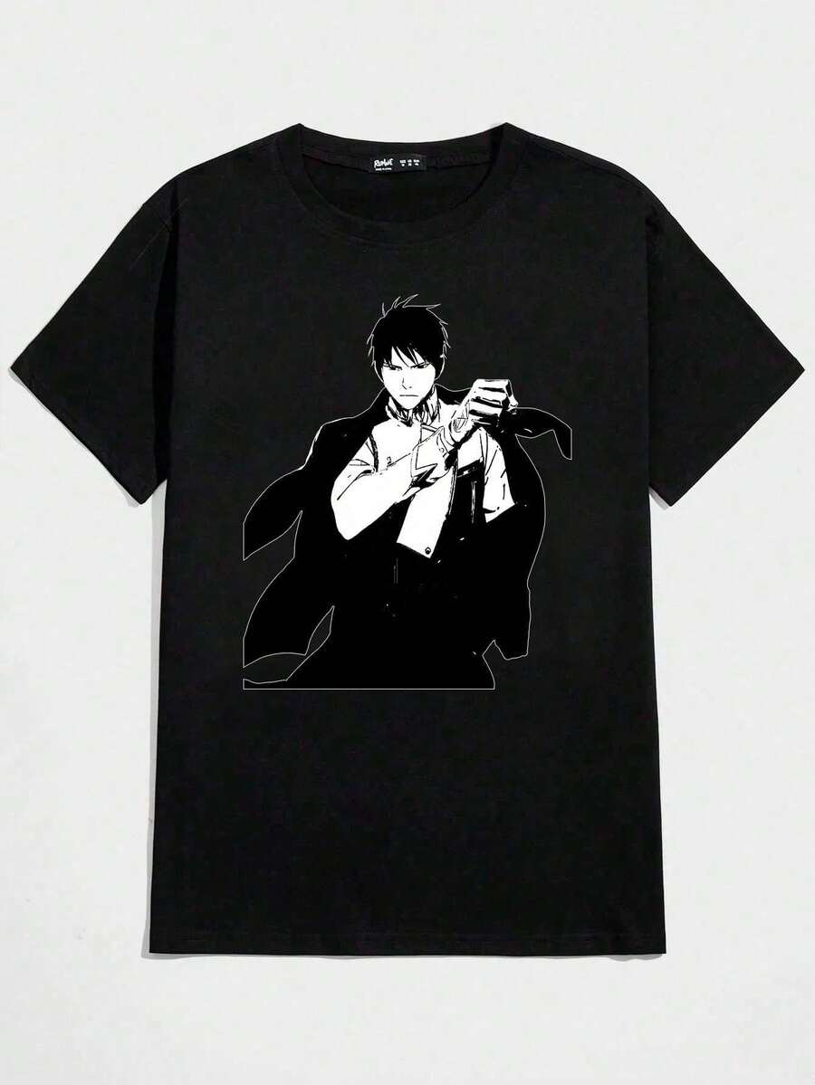 Anime Brotherhood T-Shirt Unisex 100% Cotton Streetwear Launch Shipping Various Colors!! - 黑色 - 查看 1