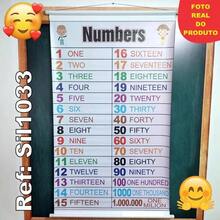 Pedagogical Banner Numbers Numbers In English Ref. Sil1033, School Educational Panel, Poster For Teacher Use In The Classroom. - Một cỡ - Xem 2
