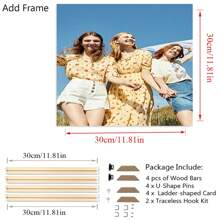 1 pièce Affiche sur canevas photo personnalisée avec cadre en bois DIY ou sans cadre, impression personnalisée de votre photo sur canevas, décoration murale à accrocher, cadeau pour les couples, anniversaires pour petite amie, petit ami, épouse, mari, mère, père, anniversaire, remise des diplômes, Slow Summer Living