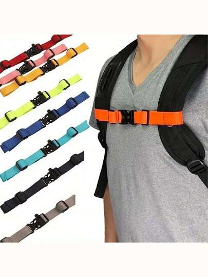 1pc Adjustable Shoulder Strap For Backpack, Chest Bag, Outdoor Camping Bag, Bag Accessories