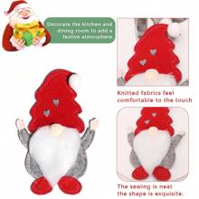 1/3/6 piezas Juego de cuchillo y tenedor con muñeco sin cara de dibujos animados, decoración navideña para mesa de comedor, decoración de cocina creativa 3D, bolsa para cubiertos, Navidad