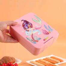 4-Grid Square Lunch Box, Suitable For Teenagers And School Staff, Cafeteria, Back To School Camping Picnic And Beach, Household Kitchen Goods, Microwave And Refrigerator Safe - Single Buckle Lunch Box - View 4