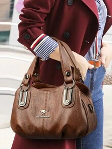 3 层大容量高品质设计师手袋软皮女士单肩斜挎包女士 2024 奢华手袋