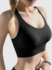 Sports Bra For Women Gym Lingerie Sexy Crop Top Woman Push Up Bras Back Closure Seamless High Impact Sports Bra Yoga Fitness Top Female Underwear Sportswear Bralette