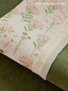 1pc Multi-Floral Patchwork Sofa Cover, Pet-Friendly Anti-Slip Couch Slipcover With High-End Feel, Soft Chenille For All Seasons - Green - View 10