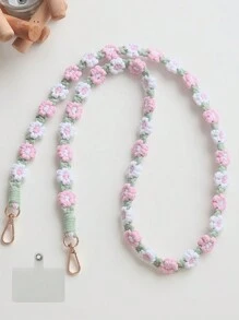 手工编织小雏菊花斜挎包/手提包带，配有手机挂绳和钥匙扣，可作为送给母亲、家人、朋友、生日、节日的手机挂饰、手机链的礼物 - 彩色 - 查看 21