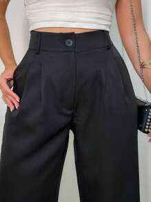 ADD WOMEN'S FASHION EIRELI- 3271, WOMEN'S TAILORED PANTS, HIGH WAIST, PANTALON, ELEGANT, CASUAL, EVERY DAY, WORK, SUPER STYLISH. - 黑色 - 查看 2