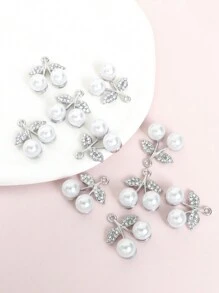 10 件夏季流行樱桃造型饰品，镶嵌闪亮水钻和人造珍珠，百搭优雅项链耳环等链条首饰 DIY 甜美可爱水果吊坠 - 适合日常佩戴，是送给朋友和亲人的贴心礼物 - 櫻桃 - 查看 6