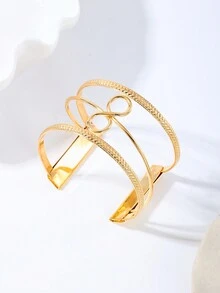 1 Máy Tính Vintage Sang Trọng Kim Loại Hình Học Rỗng Số 8 Thiết Kế Mở Lắc Tay Vòng Tay, Thích Hợp Cho Các Bữa Tiệc Và Dạ Tiệc - cổ điển - Xem 2