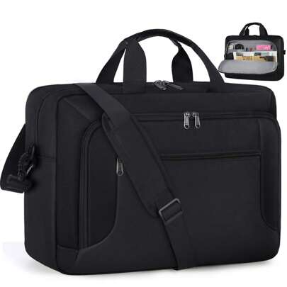 Laptop Bag 17.3 Inch Laptop Briefcase Large Waterproof Laptop Case For Men Women Business Office Work Computer Bag 17 Inch Adjustable Shoulder Messenger Bag