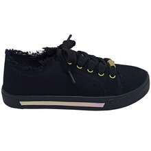 Children's Molekinha Women's Canvas Sider Casual Sneakers - 黑色 - 查看 2