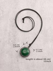 1pc Red Heart Shaped 3D Pendant Black Cord Necklace For Women, Simple & Fashionable Valentine's Day Gift Valentines,Mom,Mother,Mother's Day,Gift - Red - View 8