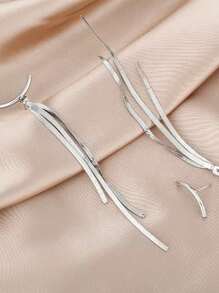 金屬流蘇裝飾耳夾