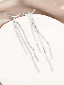 金屬流蘇裝飾耳夾