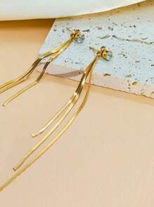 金屬流蘇裝飾耳夾