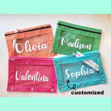 Personalisierter Vorratsbeutel | Rucksack | Schulmaterial | Personalisierter Mäppchen | Schulmaterial | Schulanfang Zubehör | Ordnermappe | Baby Reise Aufbewahrungstasche | Schultertasche Mehrfarbige Aufbewahrungstasche | Es gibt eine Anhänger Aufbewahrungstasche|