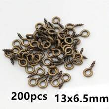 200 件小眼形别针 眼形别针 挂钩 孔眼 螺纹 DIY 珠宝制作配件 - Eyelets - 查看 30