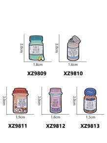 1/5 piezas de broche de esmalte creativo con forma de botella de medicina, insignia de estrella personalizada, regalo de dibujos animados de salud mental, para amigo, médico, enfermera, decoración de solapa, accesorios de vestir, alfiler para ropa, bolso, dije, mochila para la escuela