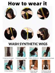 1 件彩色闪光接发 24 英寸超长直发闪亮，合成接发，彩色发片，适合女孩万圣节派对日常使用 - 彩色 - 查看 8