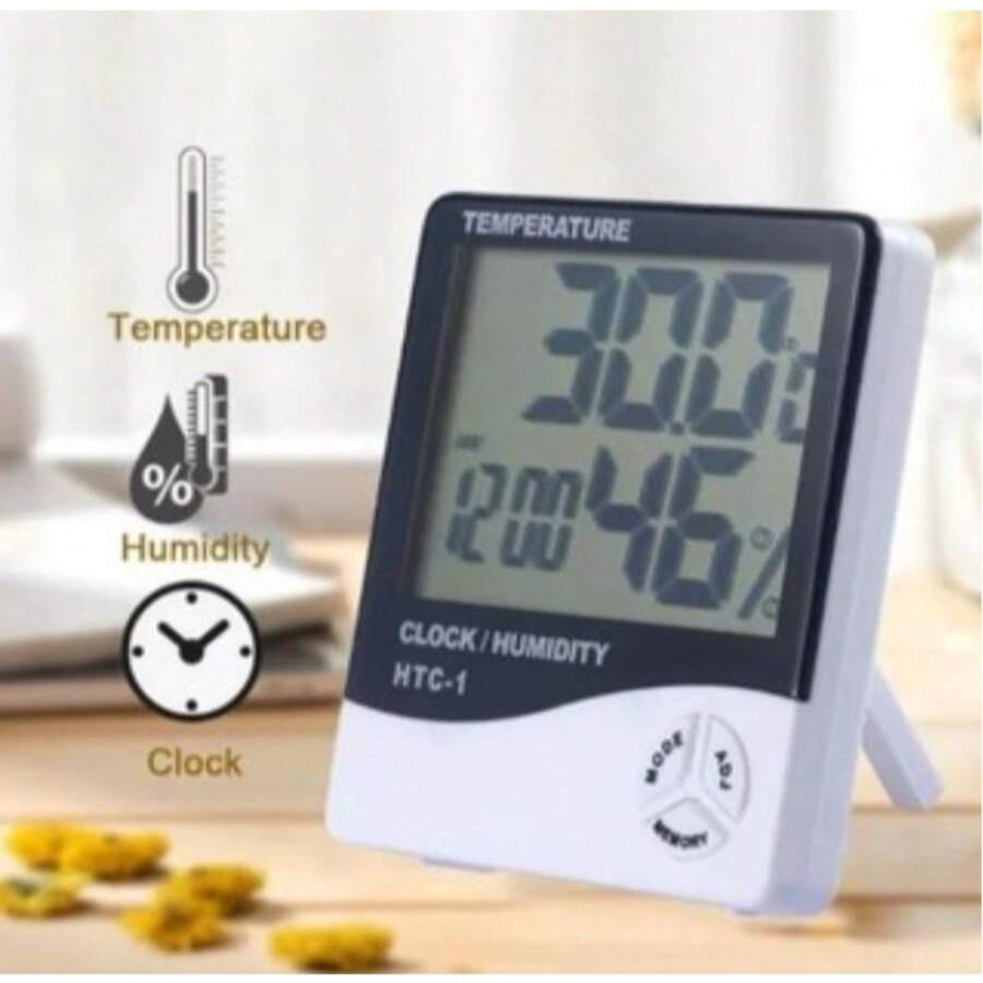 Termo Higrometro Medidor Temperatura Umidade Sensor Externo - Multicolorido - Visão 1